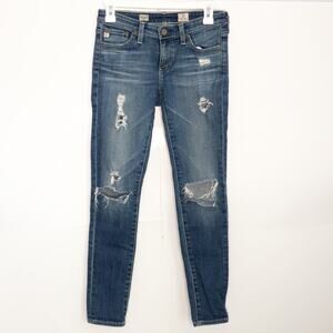 AG Adriano Goldschmied Stevie Ankle Distressed Jeans